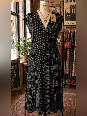 Dress A-Line Polka-Dot| Size XL